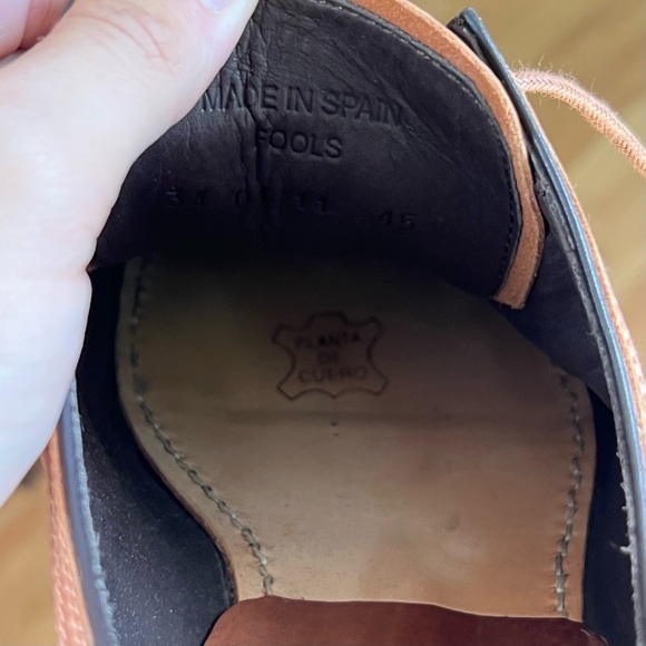 Men’s n.d.c. Handmade Leather Oxford Dress Shoes Size 45 (11.5) - Picture 7 of 8